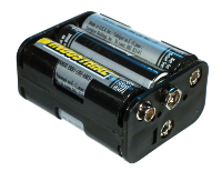 battery holder with batteries